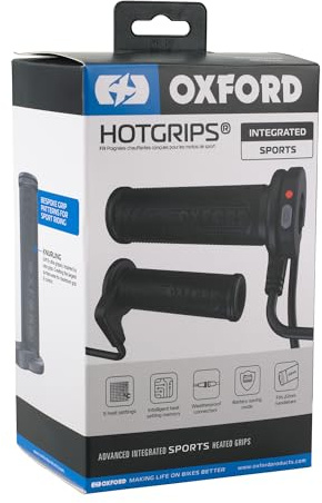 Oxford HotGrips EL399 Advanced Integrated Sport | Manopole riscaldate per manubrio per temperature fredde invernali moto moto equitazione