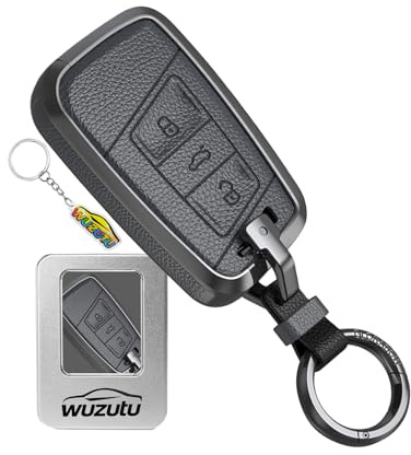WUZUTU Keyless Go Schutz Autoschlüssel Hülle Schlüsselhülle Kompatibel mit VW Passat B8 Arteon 2023 für Seat Ateca 2025 Cupra für Skoda Fabia 4 Karoq Schlüsselgehäuse Schlüsselloser Zugang Hellgrau