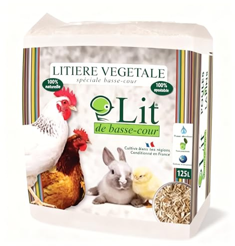 Générique Lit de Basse-Cour® – Litière idéale pour la Basse-Cour 100% Naturelle Issue des Cultures de Roseau – Compostable et biodégradable (125L)