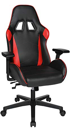 Topstar Speed Chair 2 Bürodrehstuhl, Gamingstuhl, Chefsessel, Kunstleder, rot/schwarz