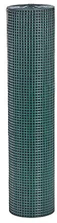 ESTEXO Volierendraht Drahtgitter Maschendraht Schweißgitter Drahtzaun Zaun Draht grün Kaninchendraht Käfigdraht Hasendraht 12 x 12 mm Maschenweite (1 x 25 m)