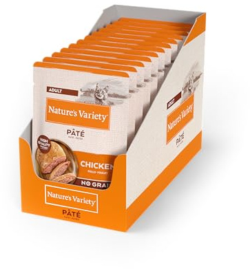 Nature's Variety Original No Grain - Pâtés pour chats adultes avec poulet - Boîte 12 x 70 g