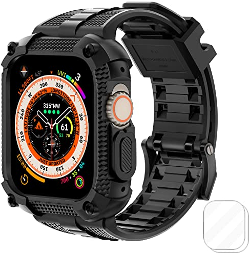 Wristitani Compatible avec Apple Watch Bracelet 40mm 44mm 41mm 45mm 49mm Ultra Résistant aux Chocs Sport Bracelet Ultra2, Bracelet de Remplacement pour iWatch Serie 9 8 7 Se 6 5 4