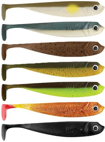 Lieblingsköder Gummifische 10cm - 7 Gummishads, Farbe Lieblingsköder:Natural Classics