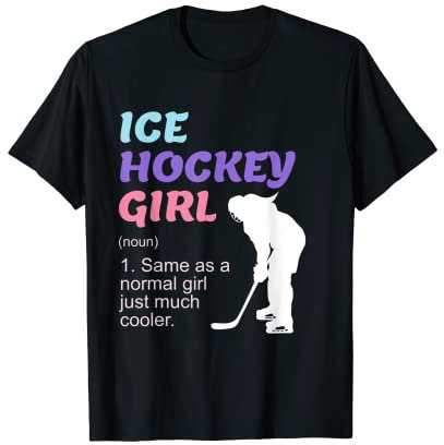 Ice Hockey Girl Damen Eishockey T-Shirt