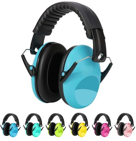 Kriogor Kids Ear Defenders, Noise Cancelling Headphones Autism Passive Sound-blocking Earmuffs 26dB SNR, Adjustable Children Ear Protection Earmuffs for Boys Girls Toddlers Aged 2+ Year Old (Blue)