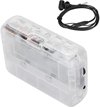 Tragbarer Kassettenspieler, Bluetooth FM Radio Kassettenspieler, Kassetten zu MP3 Konverter mit Integriertem AUX Anschluss, 2 AA Batterien oder USB Stromversorgung