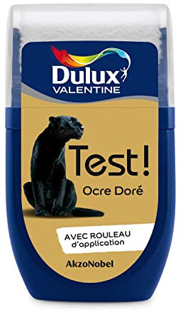 Dulux Valentine Peinture Testeur Crème de Couleur - Murs et Boiseries - Mat - Couleur Ocre Doré 30 ml