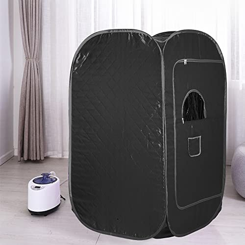 Sauna, mini sauna à vapeur pour la maison, sauna portable avec télécommande, espace de sauna portable peut soulager la fatigue, perdre du poids (C-noir)