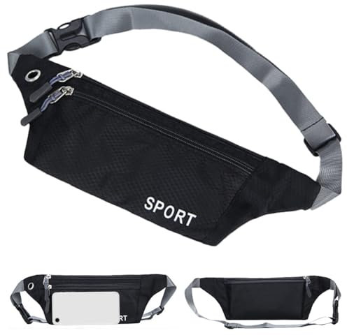 Geldgürtel für Damen und Herren, Flache Bauchtasche Hüfttasche, Versteckte Geldgürtel Reise Tasche Taille Gürteltasche, zum Sport Reisen Fitness oder Joggen für Geld, Karten, Pass