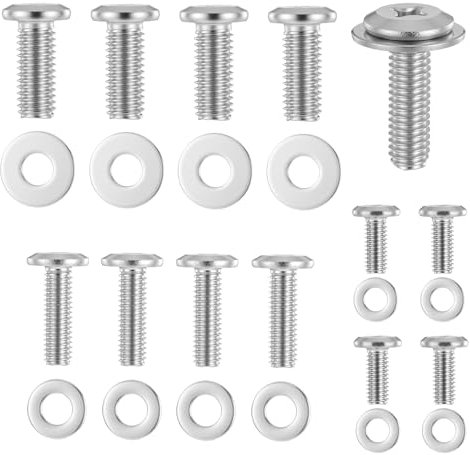 BOHUIZ Lot de 24 pièces de matériel de montage universel pour TV M4/M6/M8 en acier inoxydable avec rondelles pour montage mural et moniteur TV