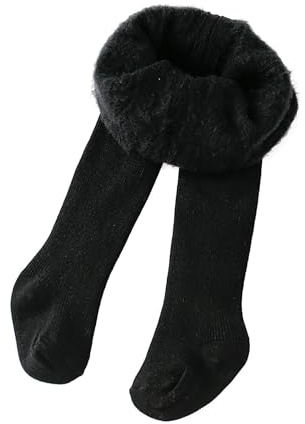 YCBMINGCAN Medias para bebé de algodón gruesas forradas, leggings cálidas y completas, medias elásticas, pantalones de cuerpo entero, medias para invierno, para el uso diario, Negro , 1-3 años