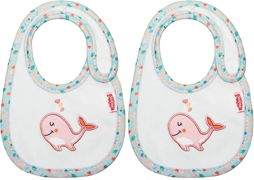 Heless 285 - Babero para Accesorios de Muñecas En Diseño WAL Bobby, para Muñecas y Peluches de Todos Los Tamaños (Paquete de 2)