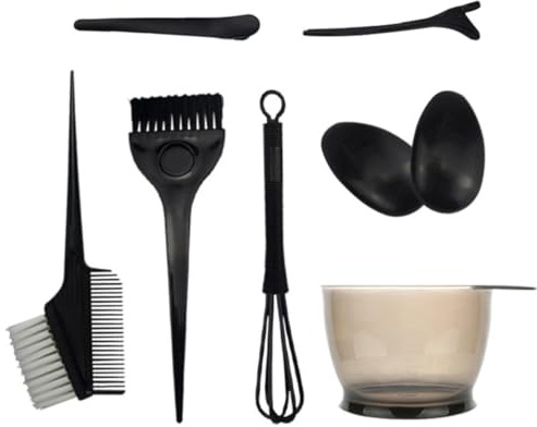 GALPADA Set de Tinte Cabello de 8 Piezas Cepillo, Peine y Tazón de Pp y Nylon para Aplicación y Fácil de Usar en Salones Casa