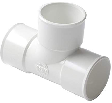 té pvc - pied de biche - femelle / femelle - 87 degrés30 - diamètre 40 mm - nicoll th188bl - blanc