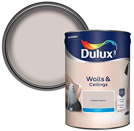 Dulux Walls & Ceilings Matt Emulsion Paint - Mellow Mocha - 5L