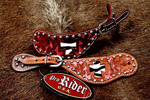 CHALLENGER Horse Western Riding Cowboy Boots Leather Spur Straps Tack 7427