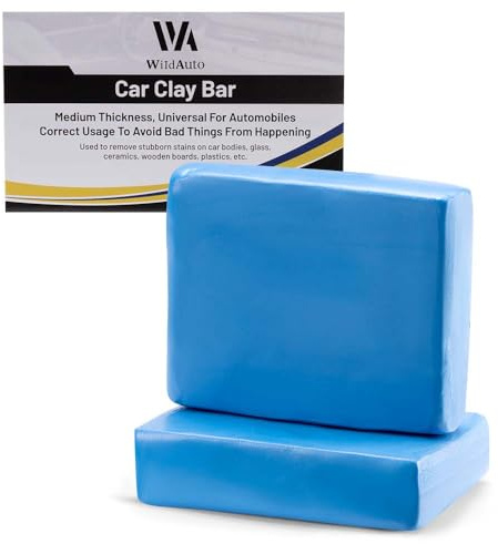 WildAuto Clay Bar Kit 2x100g Barra di Argilla dell'automobile Professionale Pulizia in Argilla with Box per Auto e motocicli,Barra lucidante in Argilla per Auto (Blu-2Pcs)