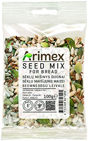 Arimex Seed Mix för Bröd med solrosfrön, pumpafrön och linfrön, 100 g