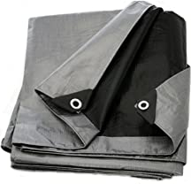 BDW Gewebeplane Abdeckplane Schutzplane Bootsplane VIELE GRößEN 260g/m² PE - Holzabdeckplane wasserdicht Grau-Schwarz