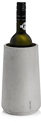 Weinkühler 'Eiskar' aus Beton in 5 Farben | für Flaschen mit bis zu 9,5cm ⌀ | Premium Flaschenkühler Handmade in Germany (betongrau)