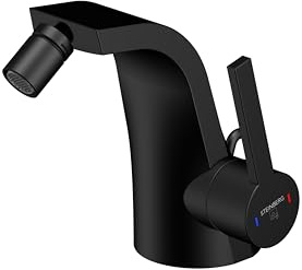 Steinberg Série 260 robinetterie de bidet, avec garniture découlement, saillie 105 mm, 2601300S, Couleur: noir