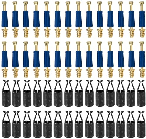 28 Sets Eindrehmuttern Verbindungsbeschlag, Möbelverbinder Exzenter schrankverbinder, Exzenter Möbelverbinder Set, Verbindungsschraube Hülse, Hülsenschraube Gewinde