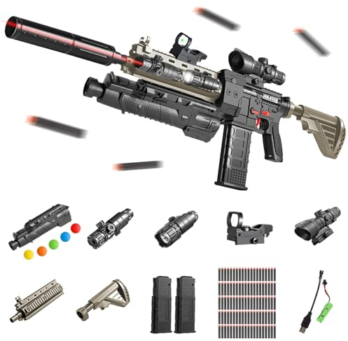 Spielzeug Pistole,Schaumstoff-Blaster,Soft Foam Bullet Blaster Toy,Schaumstoff-Blaster Toy Gun,Soft Foam Bullet Toy,Blaster Toy Gun,Sicherheitstraining oder Spiel,für 14+