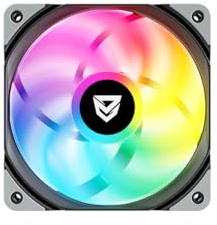 Nfortec Ventilador KOIT 120mm A-RGB PWM Black, Disipador y refrigeracion líquida, Iluminación Personalizable, Funcionamiento Silencioso, Control PWM, 120mm, DC 12V, Compatible con Chasis y Radiadores