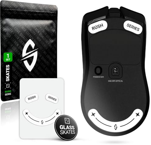 SensoryBoost Rush Glas Glides Set kompatibel mit Razer Viper V2 PRO - Ultra Schnell & Sanft, Poliert, Abgerundet, Robust – Ersatz-Mausfüße, Skates (Nicht für Glas-Mousepads) Zubehör