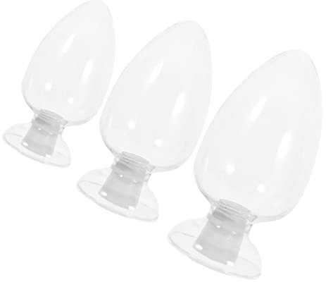 Cabilock 3piezas Botellas De Vidrio Campana Para Cerillas Transparentes Portacerillas Tapa