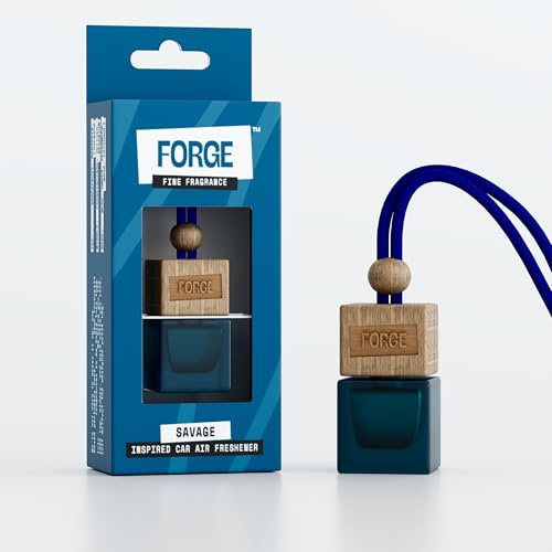 SAVAGE by FORGE – Sauvage Style Car Perfume Diffuser | Fresh, Clean & Powerful Air Freshener | Strong Long-Lasting Fine Fragrance Oils | UK-Crafted Premium Hanging Car Scent (Blue)