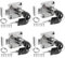 Security Cabinet Lock, 4 PCS Zinc Alloy Cam Lock, Furniture Cabinet, Cylinder Security Cupboard for Furniture Cabinet Mailbox Drawer Household Office 44 x 27 mm Silver
