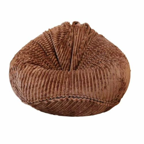 Soft Bean Bag Chair Cover No filler Sofa Cover Storage Bean Bag Cover Organizing Children Plush Toys (Coffee, 4 feet-43.3*43.3*27.6)