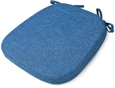 Lot de 1 Coussins de Chaise lavables avec Cordon de Serrage Coussin d'assise antidérapant Semi-Circulaire pour Chaise de Jardin, Chaise de Salle à Manger ou Chaise de Bureau(#9,42x40cm/17x16in)