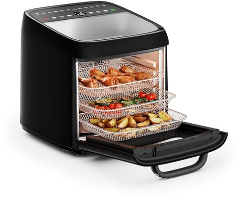 Princess Airfryer Oven Vision, Capacità 12,6 L, Potenza 1800 W, Forno Ad Aria Multifunzionale Con Finestra, Facile Da Pulire, 01.182288.01.001
