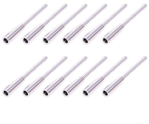Lot de 12 adaptateurs de flèche pour arbres ID de 4,2 mm, outils de conversion de points larges en aluminium pour la chasse et la pratique, argenté/noir (6 x 7,5 mm)