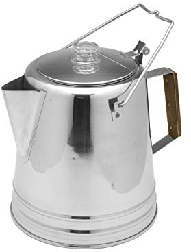 Texsport rostfritt stål kaffekanna perkolator för utomhuscamping