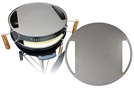 Made in USA KettlePizza Stainless Baking Steel - Steel Skillet/Lid for 22.5 Kettle Grills