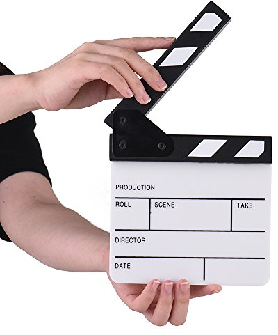 Andoer - Pizarra de acrílico de tamaño Compacto con borrado en seco, película de TV con Corte Director, Pizarra de Gamuza