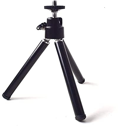 Pocket Mini Tripod 6.6-18.4 cm, 360° Ball Head, 1/4″ Screw Desk Stand for Mini Projector, Mirrorless Camera, Webcam, LED Light, GoPro