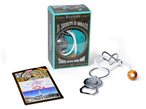 Logica Spiele Art. Geheimnis Von München - Metallpuzzle - Schwierigkeit 3/6 Schwer - Knobelspiel - Denkspiel - Cast Puzzle - Reisende Serie