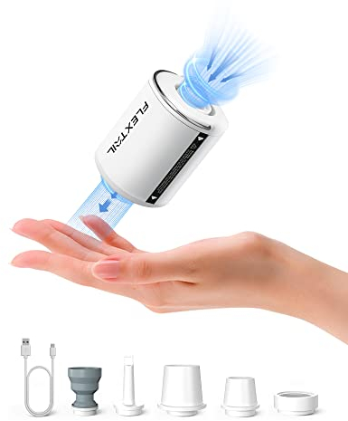 FLEXTAILGEAR Tiny Pump 2/ 2X Vacuum Bag Pump with 1300mAh Battery Mini Air Pump 0.2 lbs Type C Rechargeable to Inflate Deflate for Pool Floats Air Bed Air Mattress Vacuum storage bags