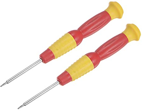 sourcing map 2 stycken precisionstriangelskruvmejslar 0,6 mm Y-typ för klockor glasögon elektronik reparation