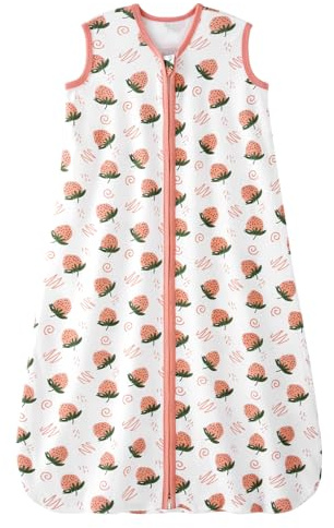 Unnivoll Baby Sleeping Bag 0.5 Tog 6-12 Months Summer Sleep Sack 100% Cotton Baby Sleep Bag Wearable Blanket for Newborn Infant Strawberry