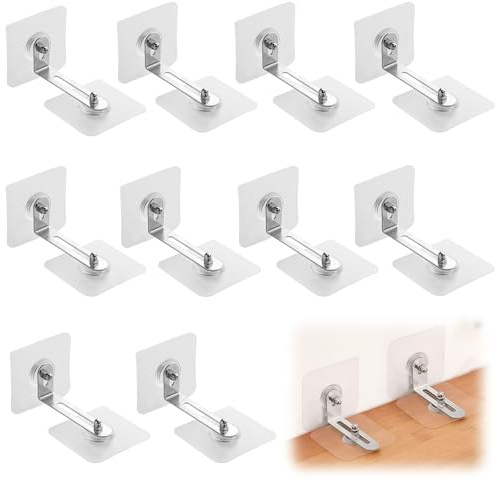 10 Paare Möbel-Wandanker, Möbel Kippsicherung Set, Kippschutz Möbel Wandanker, Anti Kipp Möbelgurte Wandbefestigung Für Schrank Regal Kommode Belastbarkeit Haustiere Transparente 7 x 7 cm
