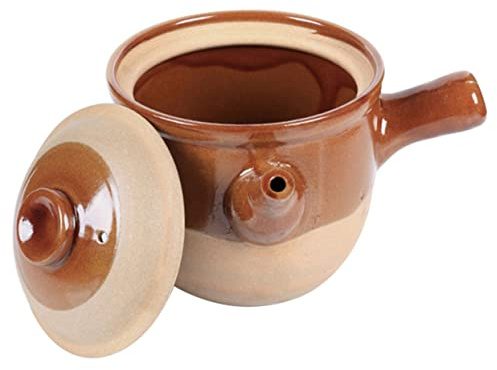 BESPORTBLE Chinese Clay Pot for Boiling Medicine, Traditional Chinese Medicine Pot, Pottery Clay Casserole with Smooth Handle, 1.5l Multi-purpose Cooker for Home Use