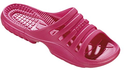 BECO - Pantoletten, Badelatschen Unisex, Mules Mujer, Rosa (Pink 4), 37 EU