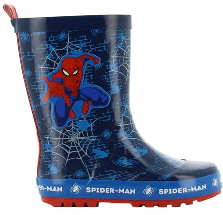 Leomil Spiderman Botte de Pluie Enfant Bottes 31, Pour les jours humides, Bleu