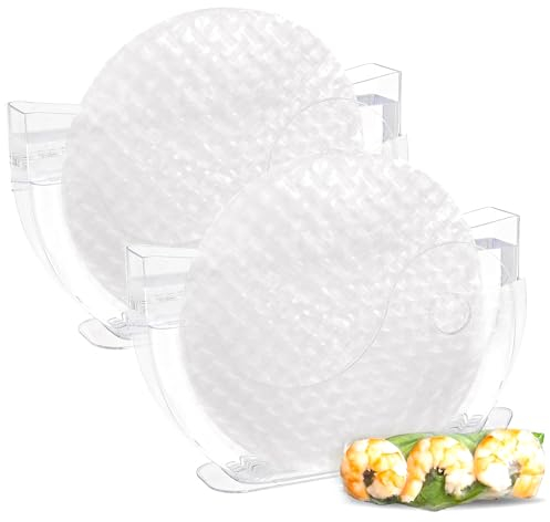 Mcvomv Lot de 2 bols à eau en papier de riz avec poche latérale pour emballage de papier de riz